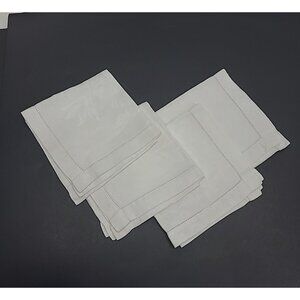 Vintage Napkins Lot of 4 White Floral
